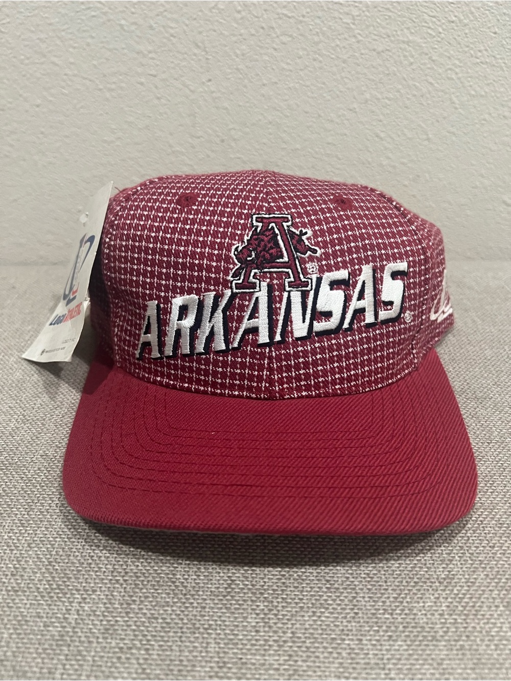 vintage Logo Athletic Arkansas Razorbacks strap back osfa 90s MINT
